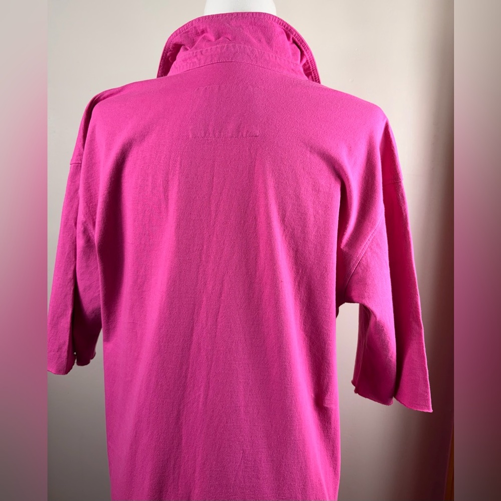 New Frank & Eileen Emma Popover Henley Maxi Dress Pink Size L - Picture 10 of 11